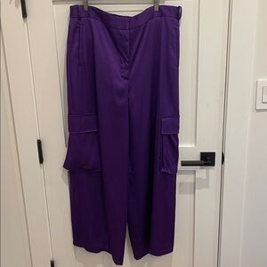 Versace Vibrant Purple Wide Leg Pants